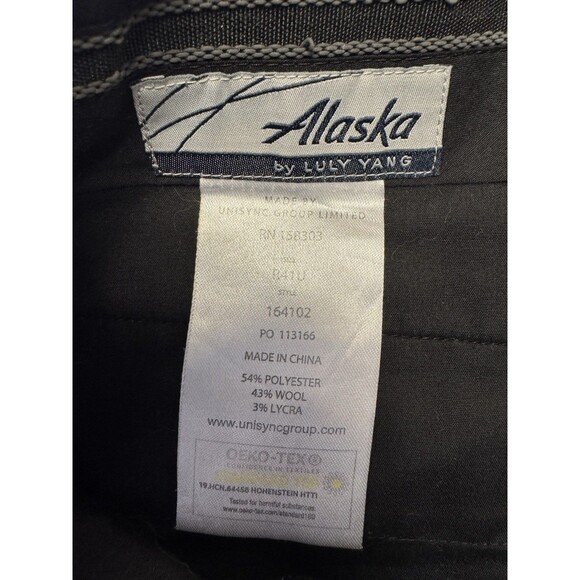 Alaska Airlines By Luly Yang Wool Navy Blue Flight Attendant Pants Size R41U - Picture 3 of 8